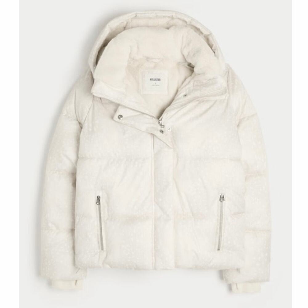 Hollister Faux Fur-Lined All-Weather Puffer Jacket Sz XL